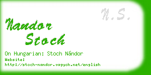 nandor stoch business card